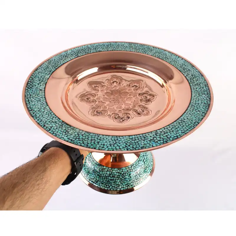 شیرینی خوری فیروزه کوبی مدل گرد کد Shi30