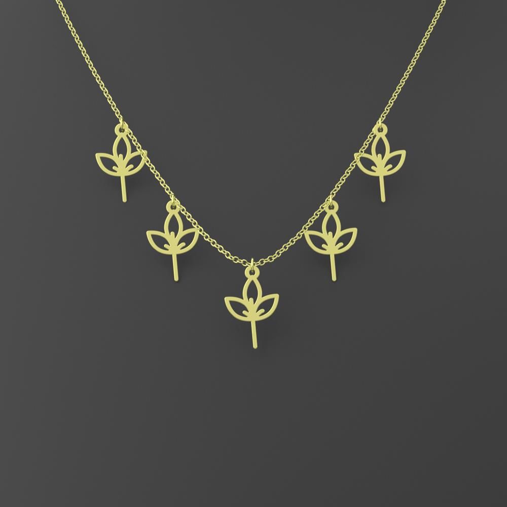 گردنبند طلا 18 عیار زنانه مدوپد مدل برگ کد RNA16012 -  - 4