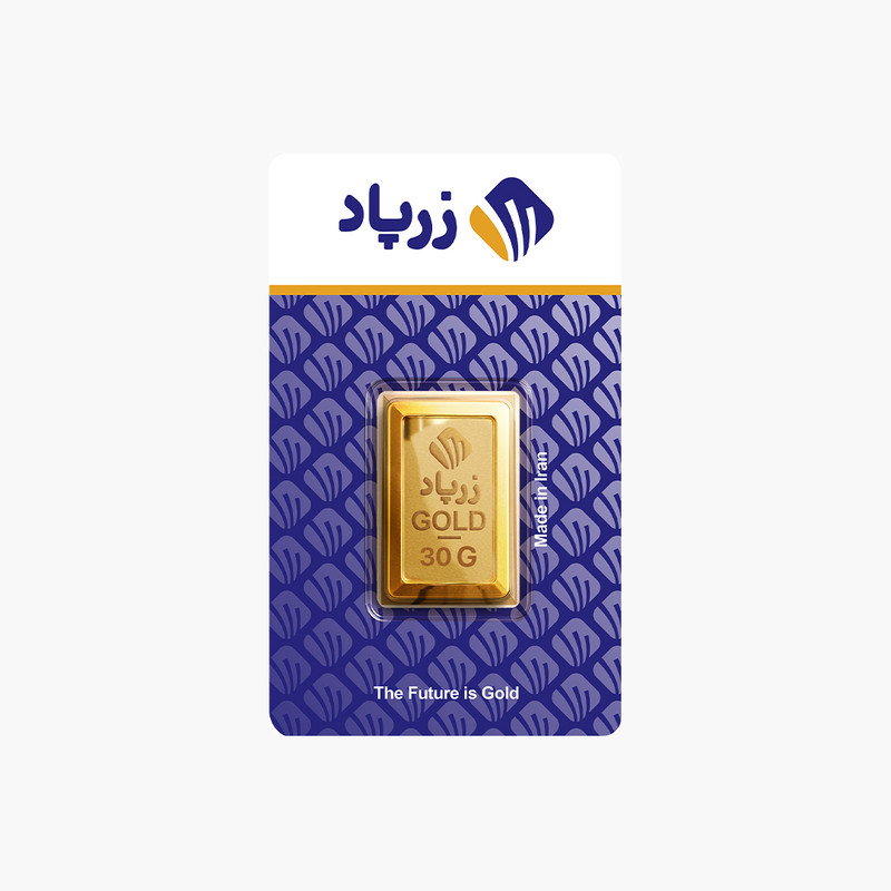 شمش طلا 18 عیار زرپاد مدل 30Gr18K