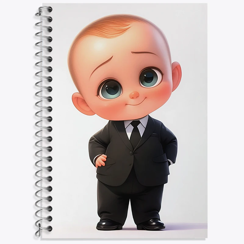 دفتر زبان 50 برگ خندالو مدل دو خط طرح بچه رئیس (The Boss Baby) کد N5137