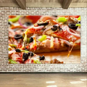 پوستر پارچه ای طرح فست فود مدل پیتزا کد SDP5720