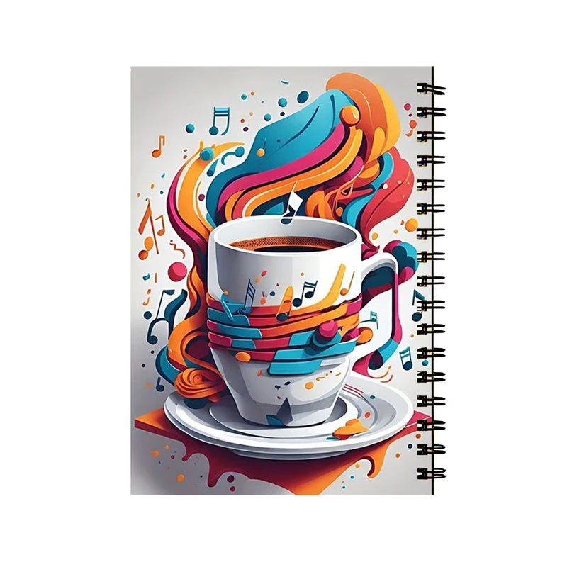 دفتر مشق 50 برگ طرح ماگ قهوه کد 28