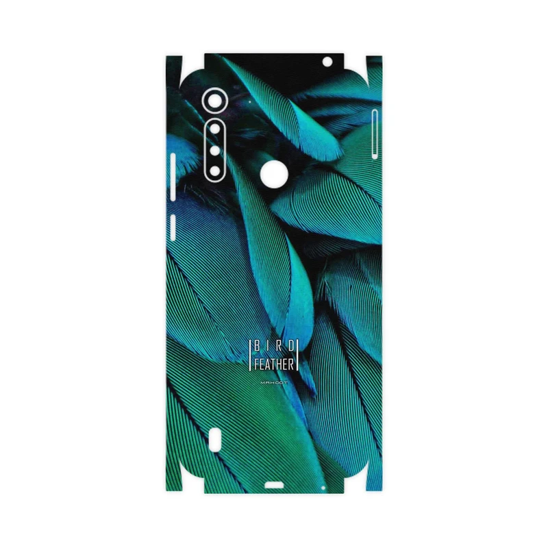 برچسب پوششی ماهوت مدل Green Feather-FullSkin مناسب برای گوشی موبایل موتورولا Moto G8 Power Lite