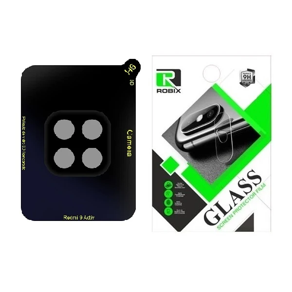 محافظ لنز دوربین شیشه ای روبیکس مدل 3D سه بعدی مناسب برای گوشی موبایل شیائومی POCO C40