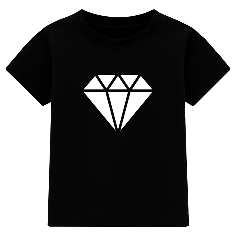 تی‌شرت آستین کوتاه دخترانه مدل A04 طرح الماس