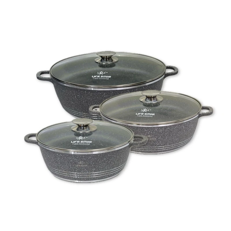 سرویس قابلمه گرانیتی 6 پارچه لایف اسمایل مدل LIFEP7-6-3