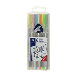 Staedtler Triplus Fineliner-Pastel Rollerball Pen Pack of 6
