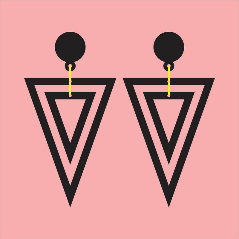 گوشواره دخترانه مدل مثلث تو در تو گوشواره دخترانه مدل مثلث تو در تو