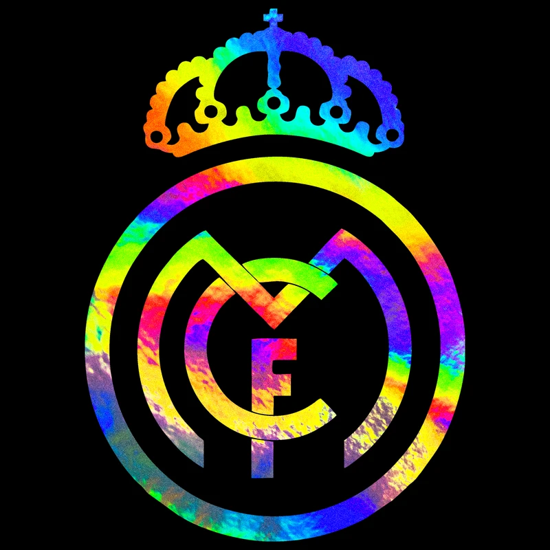 برچسب بدنه خودرو مدل هفت رنگ طرح رئال مادرید