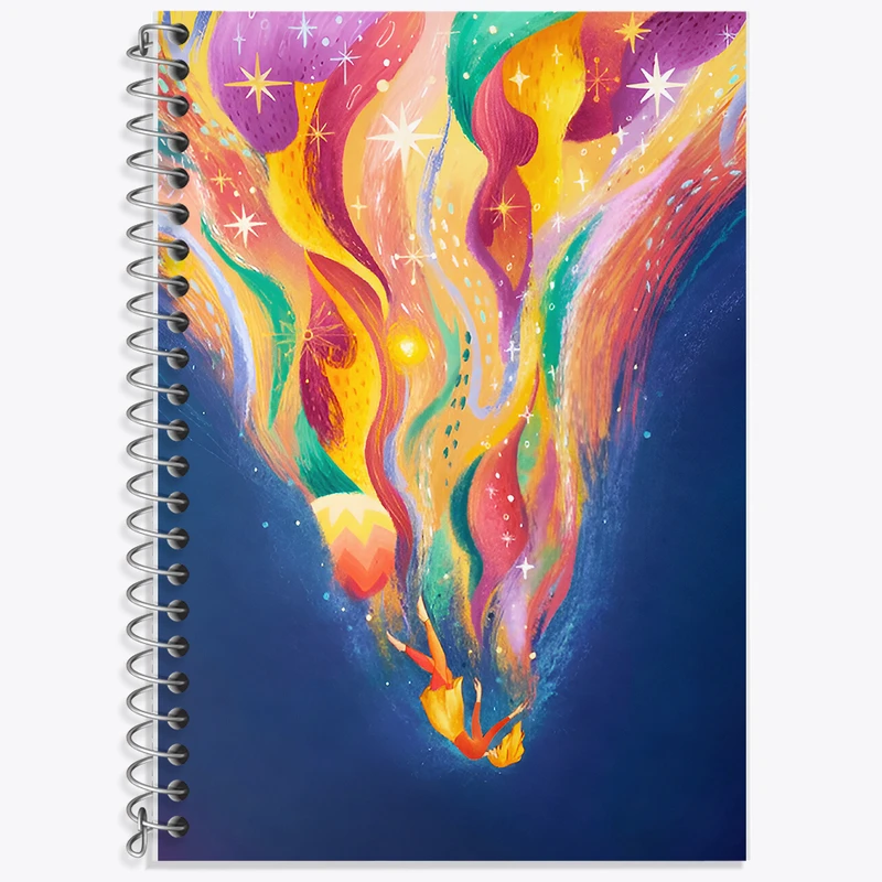 دفتر زبان 50 برگ خندالو مدل دو خط طرح دخترانه کد F5176