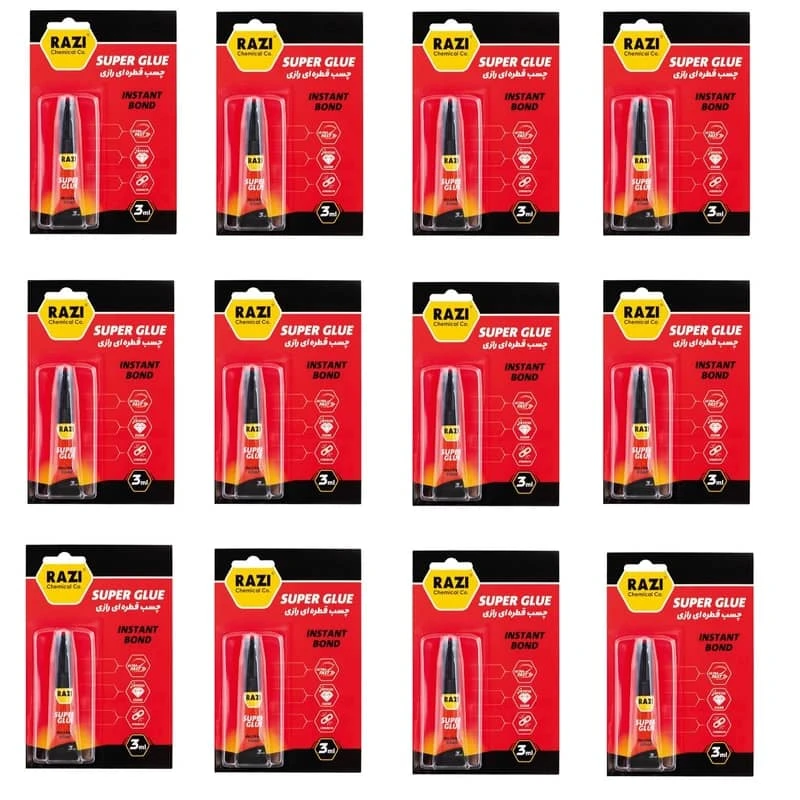 چسب قطره ای رازی مدل SUPER GLUE وزن 3 گرم
