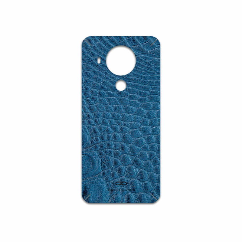برچسب پوششی ماهوت مدل Blue-Crocodile-Leather مناسب برای گوشی موبایل نوکیا 5.4