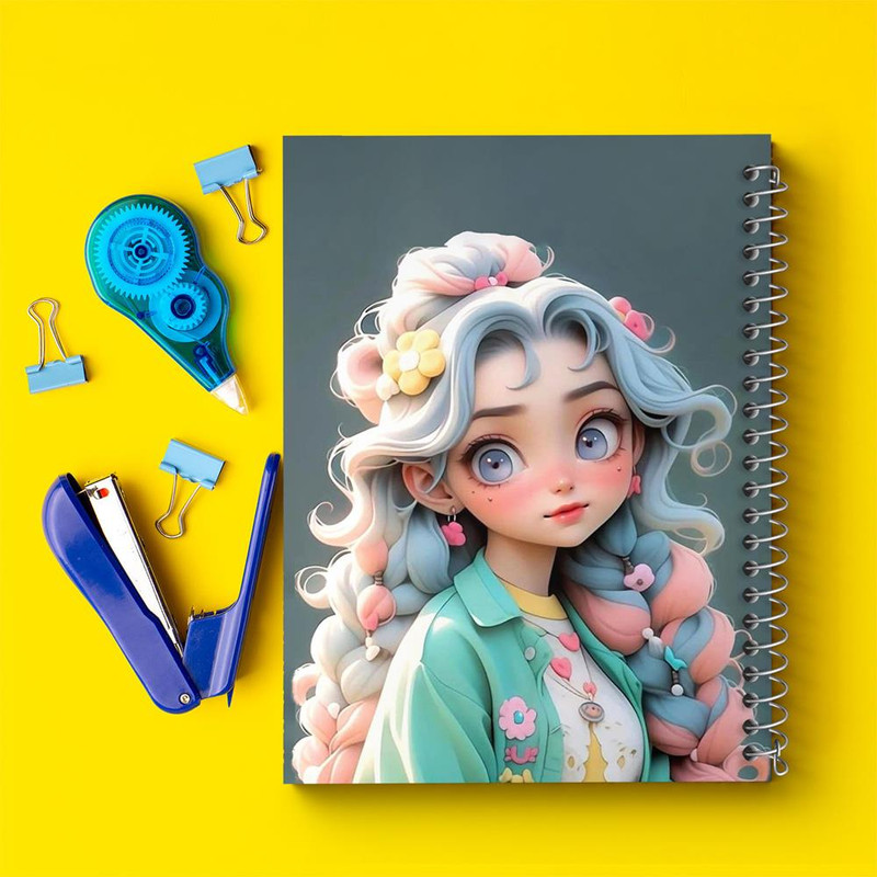 دفتر مشق 50 برگ خندالو مدل دخترانه کد 28820