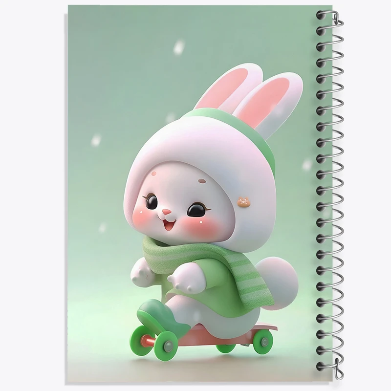 دفتر مشق 100 برگ خندالو طرح خرگوش کیوت کد F5692