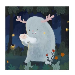 تابلو کودک و نوزاد طرح هیولای جنگل کد wkt103