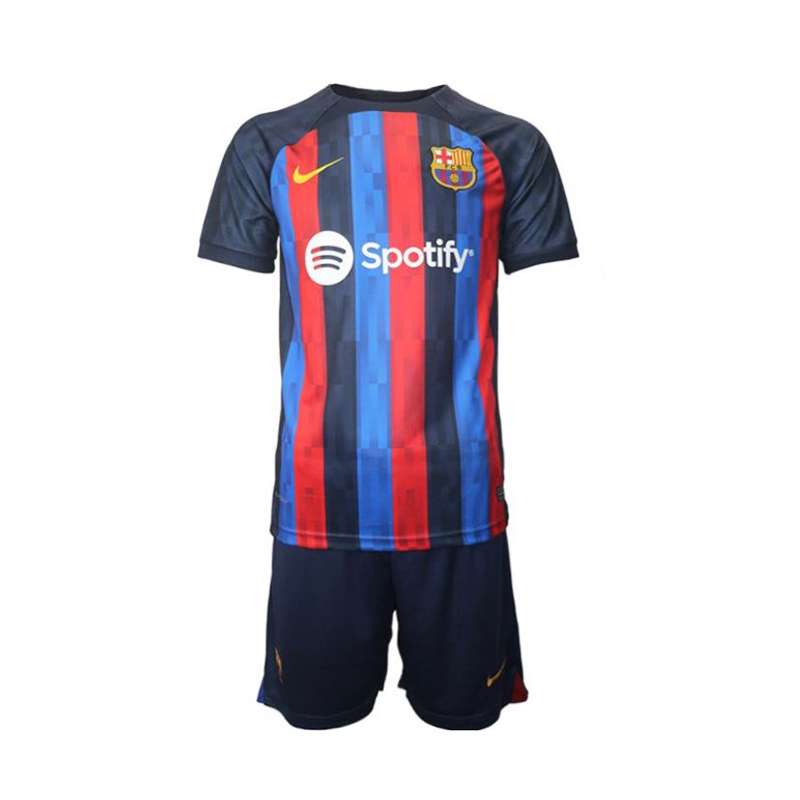 ست تی شرت و شلوارک ورزشی مردانه مدل بارسلونا کد Home 2023