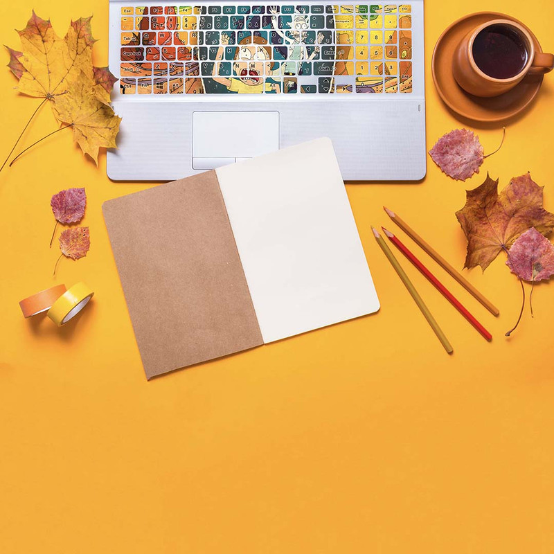 برچسب حروف فارسی کیبورد مدل rick and morty کد K-360 