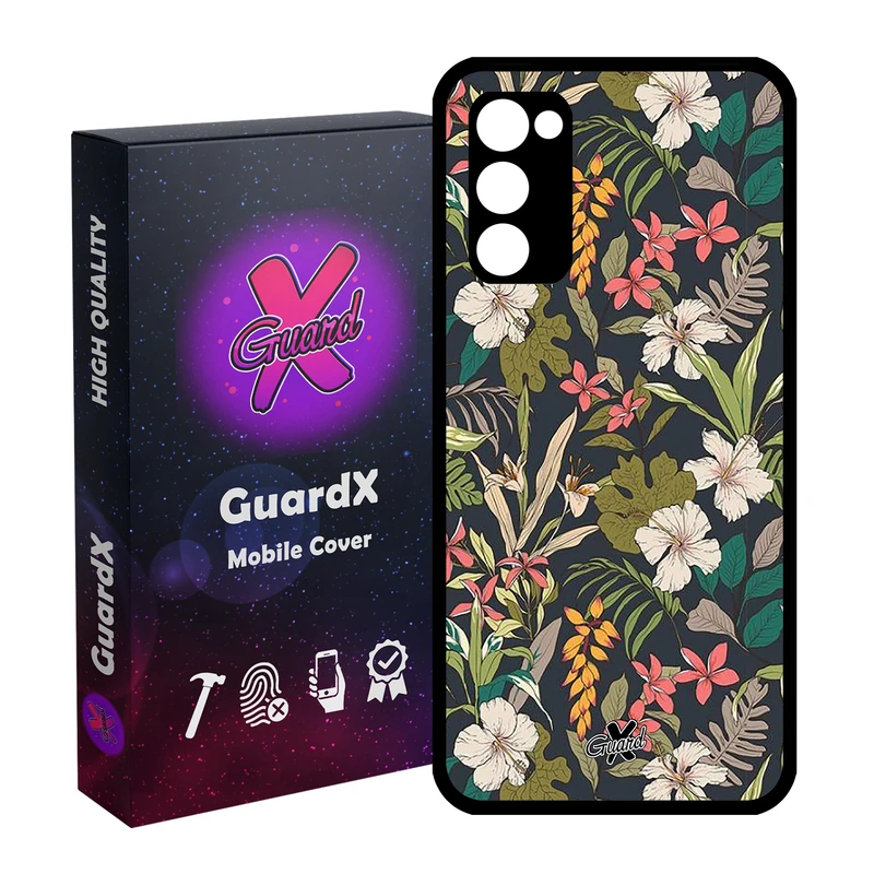 کاور گارد ایکس طرح گل مدل Glass10222 مناسب برای گوشی موبایل سامسونگ Galaxy S20 FE