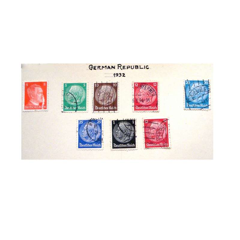 تمبر یادگاری مدل مشاهیر آلمان کد DS1954 مجموعه 8 عددی