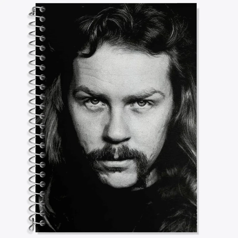 دفتر زبان 50 برگ خندالو مدل دو خط طرح جیمز هتفیلد گروه موسیقی متالیکا Metallica کد 3256