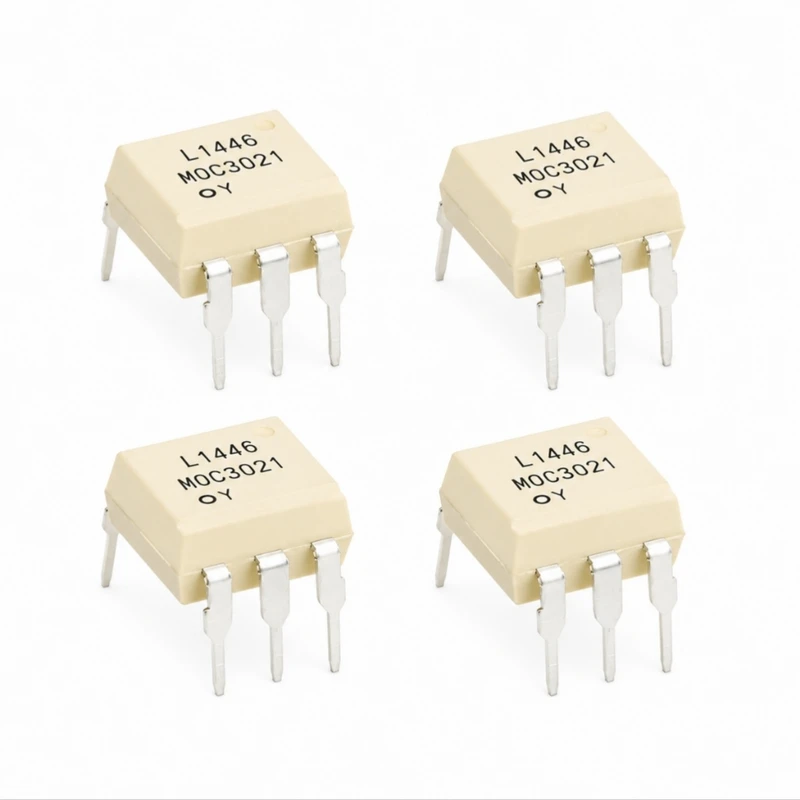 تراشه اپتوکوپلر مدل MOC3021 پکیج DIP بسته ۴ عددی