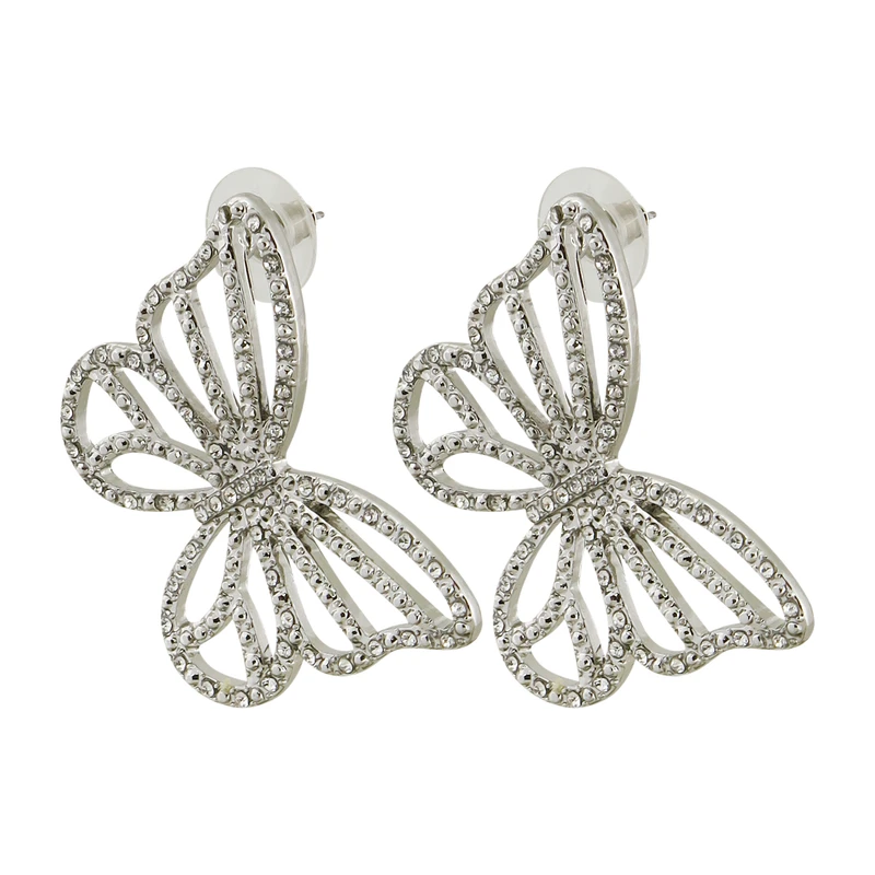 گوشواره زنانه مدل میخی طرح پروانه‌ای مدل 5678