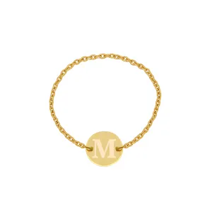 انگشتر طلا 18 عیار زنانه مایا ماهک مدل MR1479 حرف لاتین M سایز 55