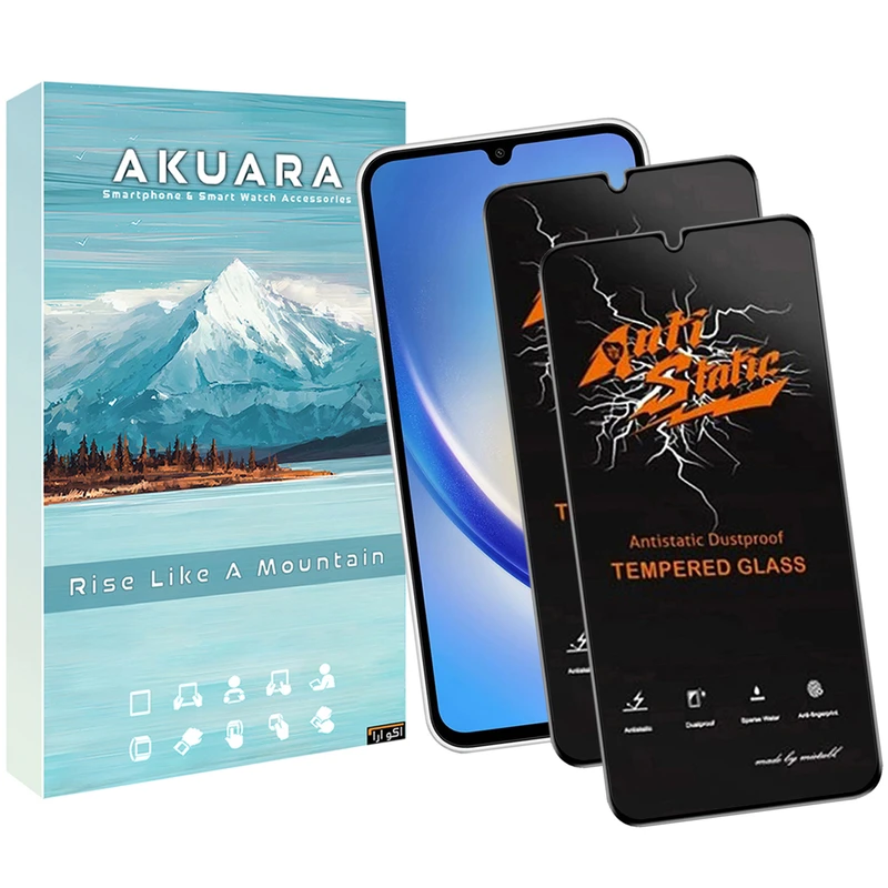 محافظ صفحه نمایش آکوآرا مدل Antistatic AKU مناسب برای گوشی موبایل سامسونگ Galaxy A13 5G / A23 / A23 5G / A32 5G مجموعه دو عددی