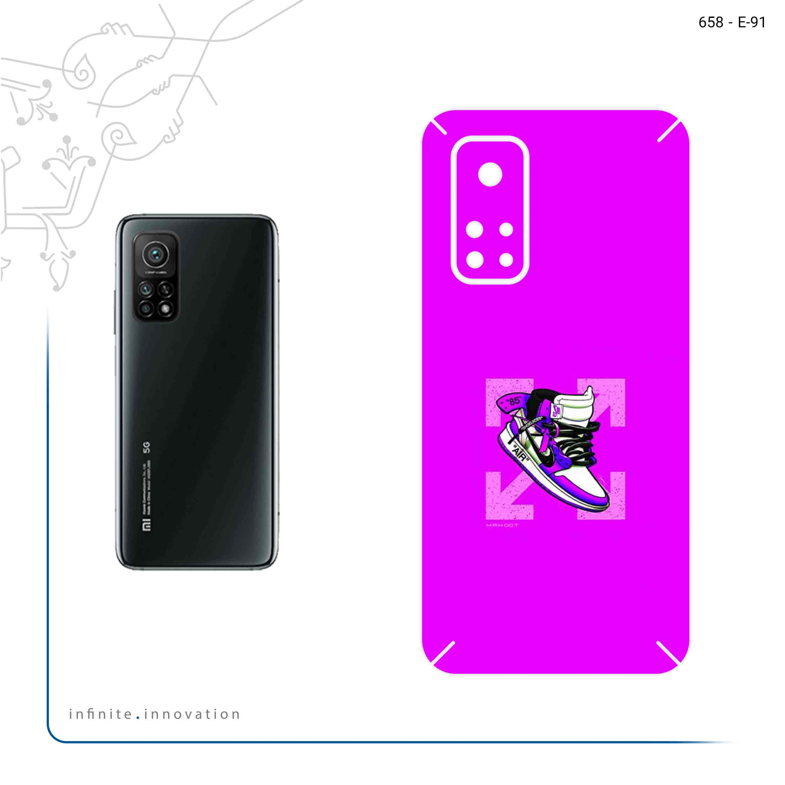 برچسب پوششی ماهوت مدل Nike Air Sneaker Digital Art مناسب برای گوشی موبایل شیائومی Mi 10T 5G