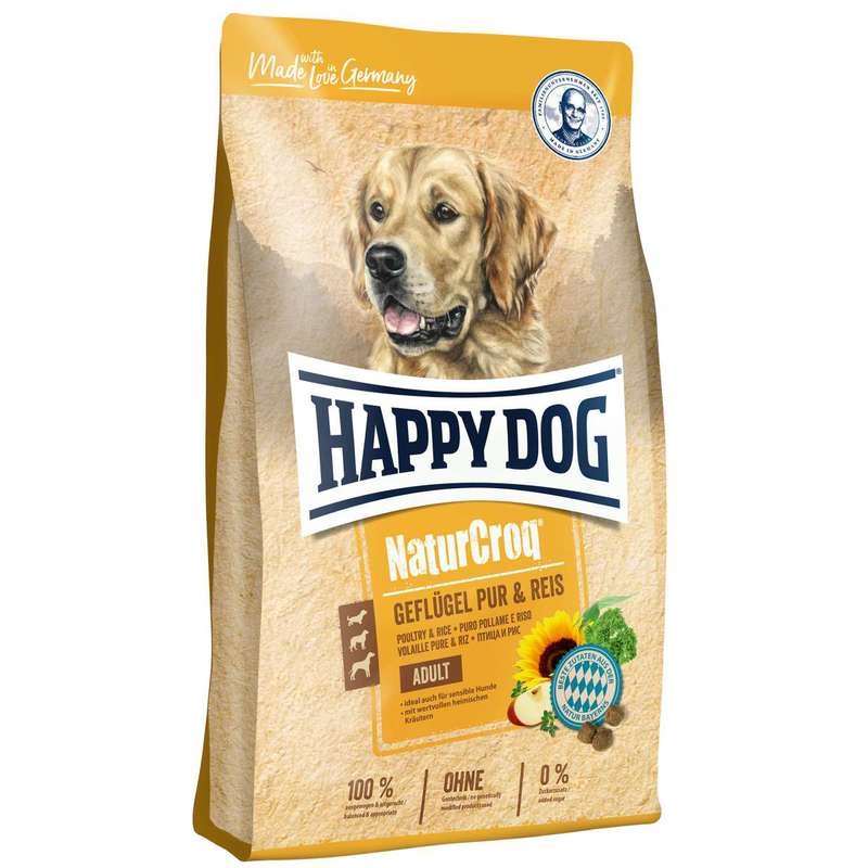 غذا خشک سگ هپی داگ مدل NaturCroq Poultry & Rice وزن 15 کیلوگرم