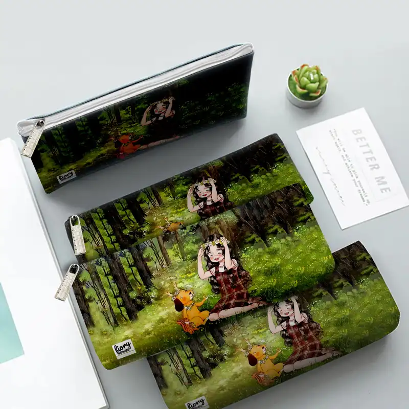 جامدادی مستر راد مدل دختر فانتزی طرح گلبهار کد fiory 2052