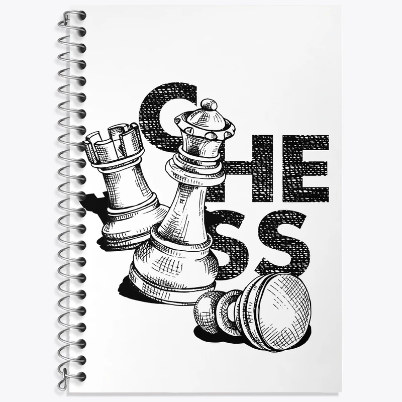 دفتر زبان 50 برگ خندالو مدل دو خط طرح شطرنج کد N530