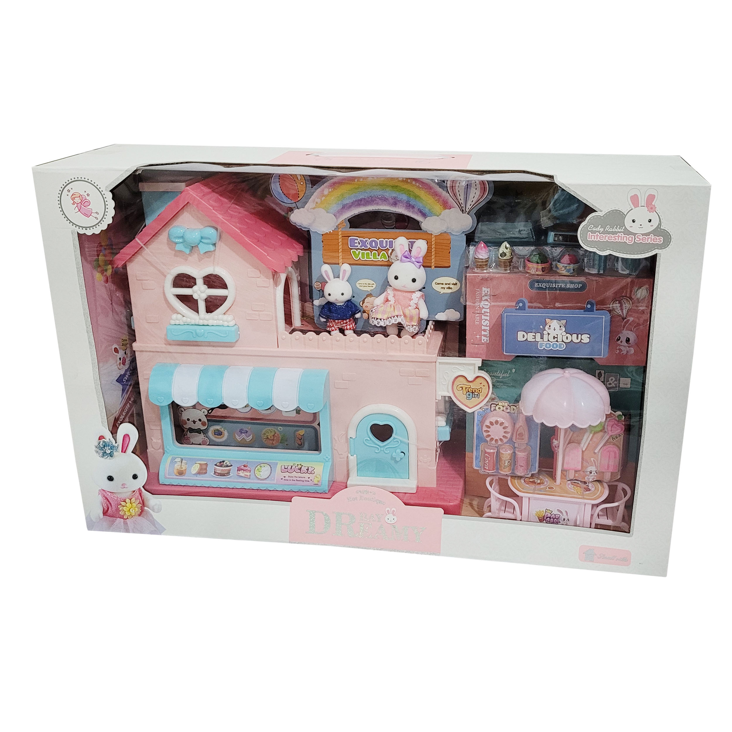 اسباب بازی مدل خانه عروسکی و بستنی فروشی خرگوش کد 6674