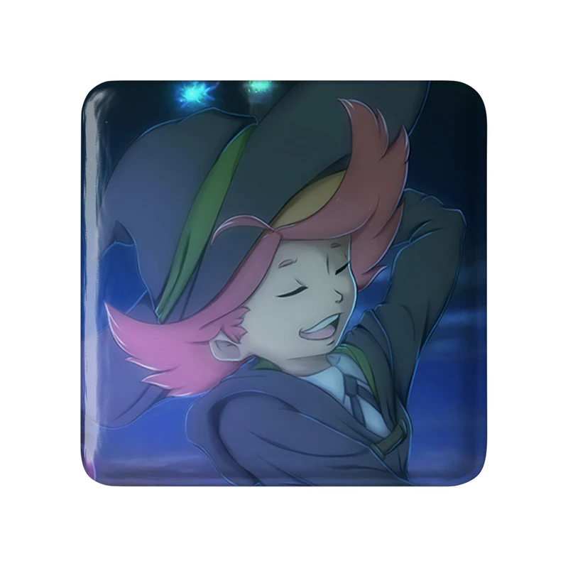 مگنت خندالو طرح اماندا انیمه جادوگران کوچک Little Witch Academia  مدل مربعی کد 22949