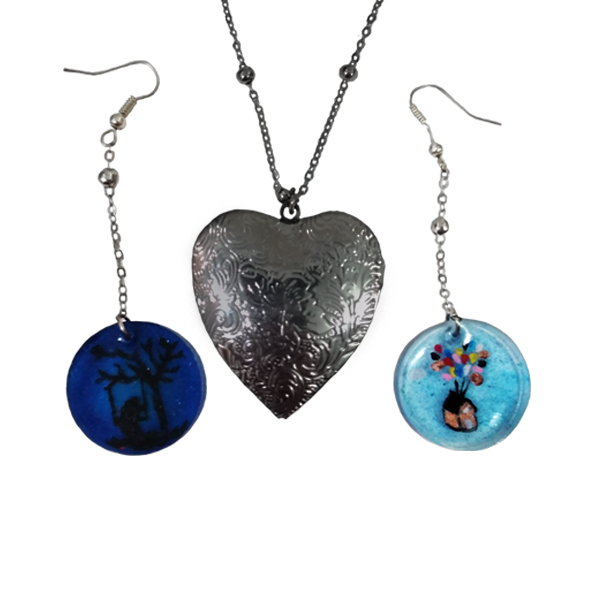 نیم ست زنانه طرح قلب مدل NS0001