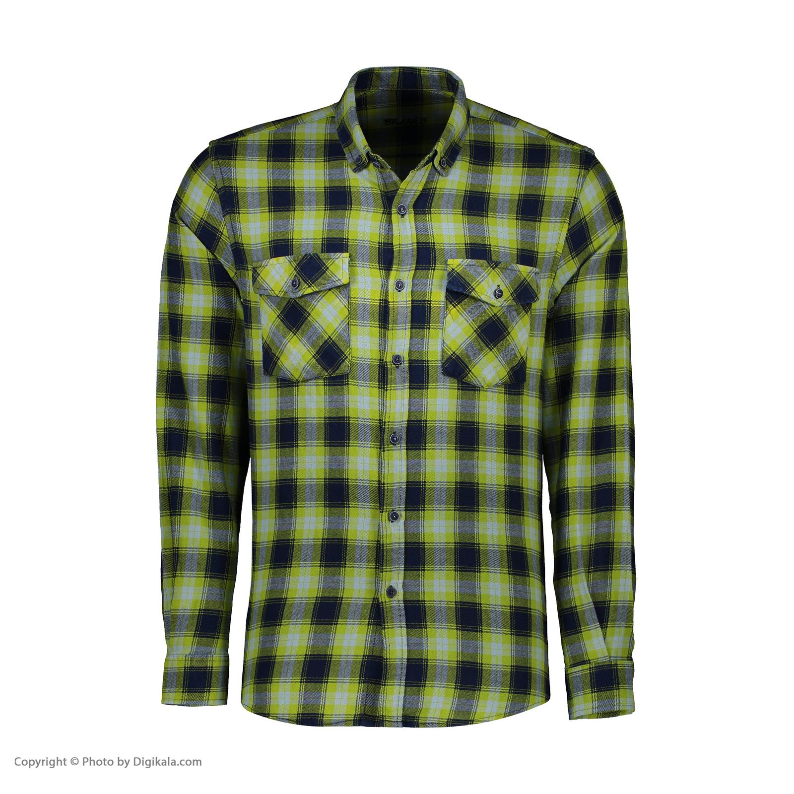 پیراهن آستین بلند مردانه برندس مدل 60061C17 - - 4