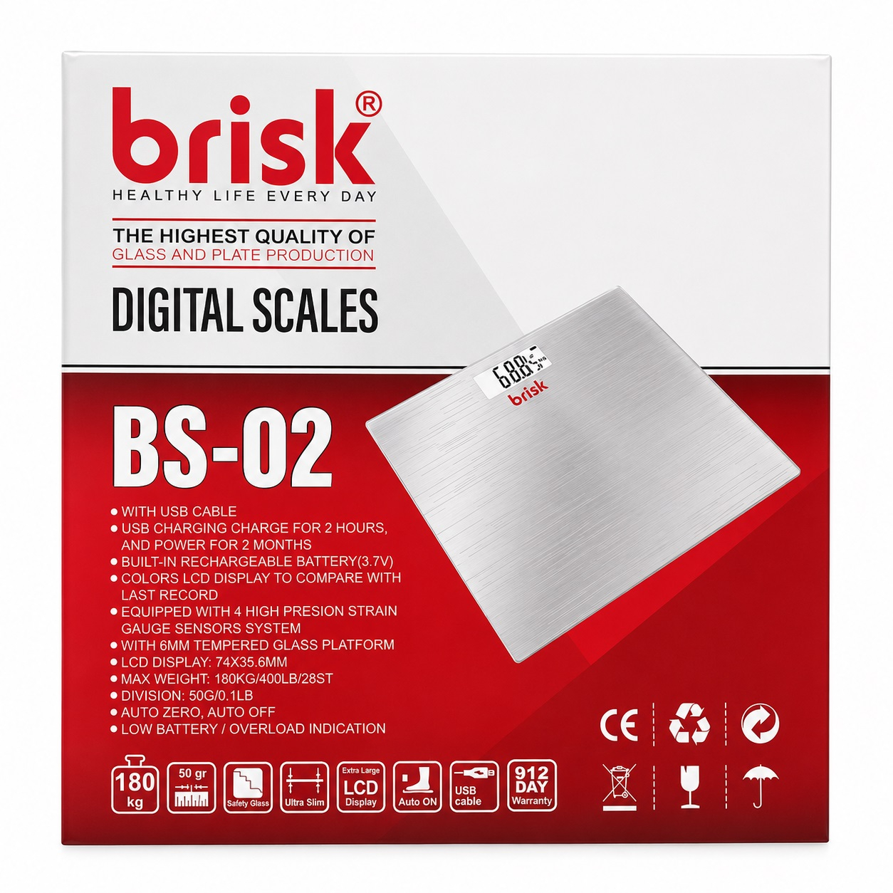 ترازو دیجیتال بریسک مدل BS-2  با دقت 50 گرم