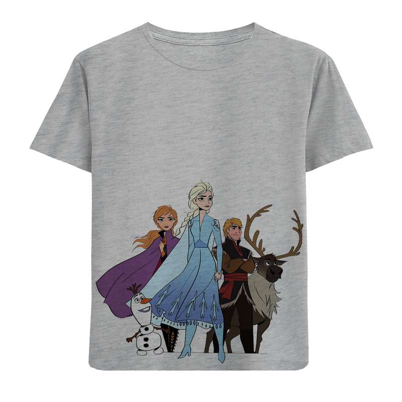 تی شرت آستین کوتاه دخترانه مدل ملکه برفی F726