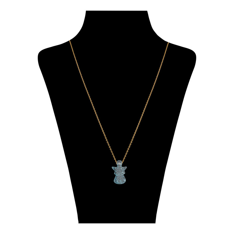 گردنبند طلا 18 عیار زنانه تاج مدل A450