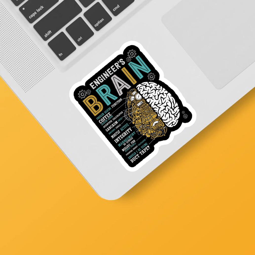 استیکر لپ تاپ و موبایل گوفی طرح مغز انسان مدل Brain 1