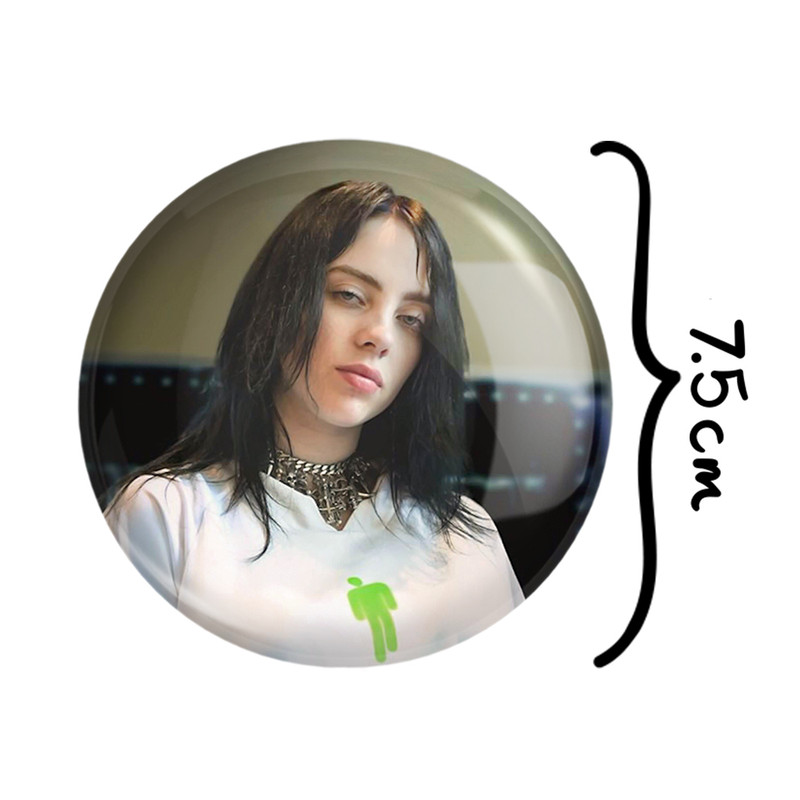 آینه جیبی خندالو طرح بیلی آیلیش Billie Eilish مدل تاشو کد 19131