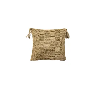 کوسن دستبافت مدل رافیا طرح ملودی کد 369