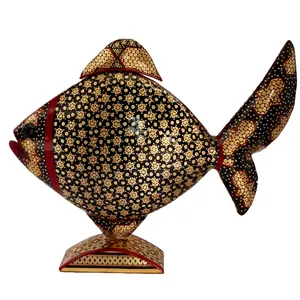 سرمه دان خاتم کاری مدل ماهی کد W101
