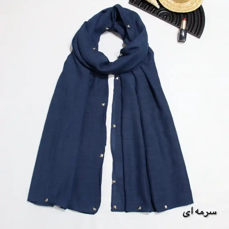 شال زنانه مدل نخی پفکی حاشیه پانچی کد 7055