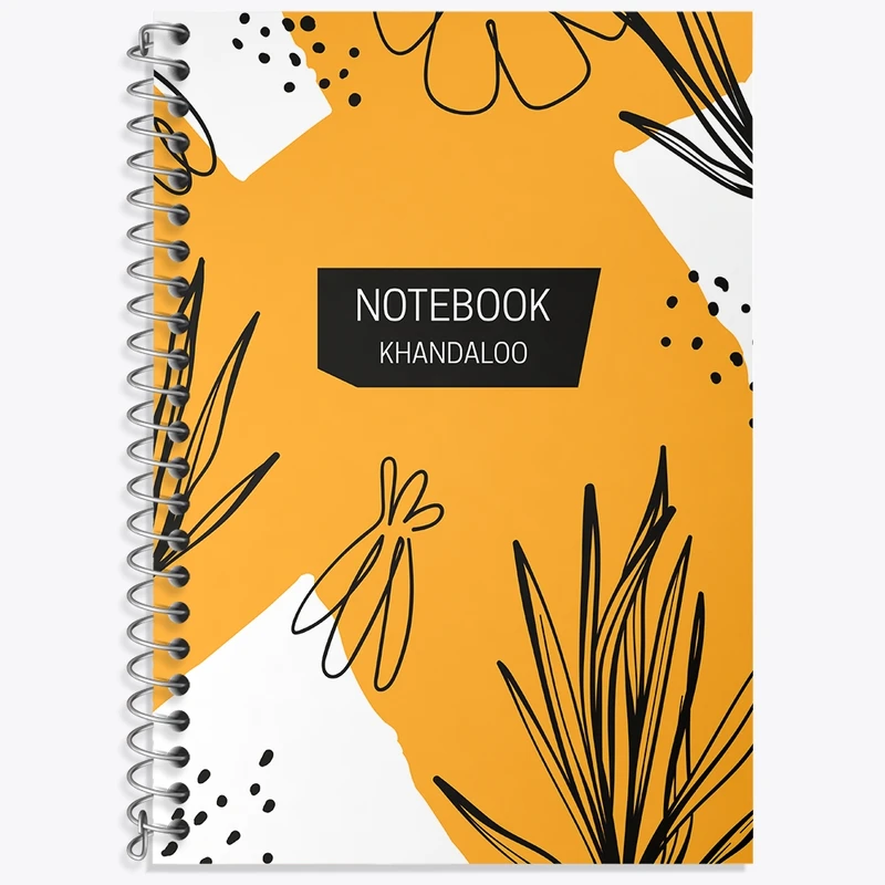 دفتر زبان 50 برگ خندالو مدل سه خط طرح مینیمال کد N165