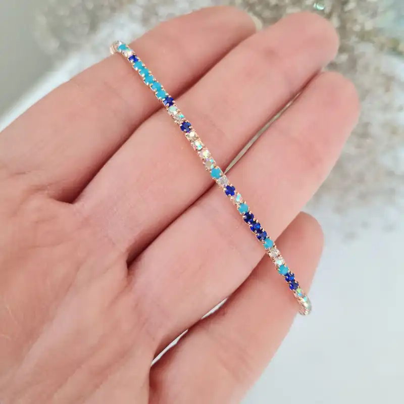 دستبند زنانه مدل کشی رنگی رنگی