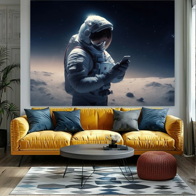 پوستر پارچه ای طرح مخمل فضا مدل فضانورد کد FP106317