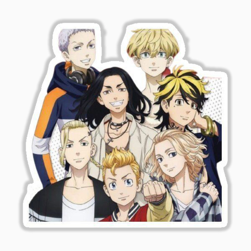 استیکر لپ تاپ و موبایل بووم طرح انیمه توکیو ریونجرز مدل خانواده کد mr43