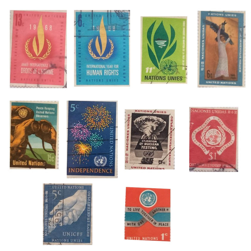 تمبر یادگاری مدل سازمان ملل مجموعه 10 عددی