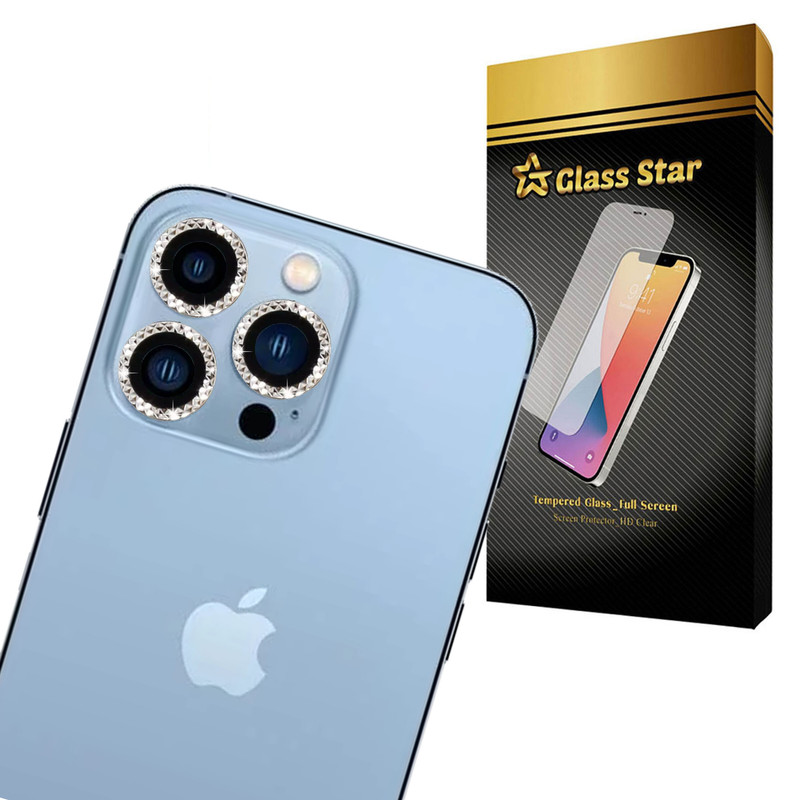 محافظ لنز دوربین گلس استار مدل DIAMONDS مناسب برای گوشی موبایل اپل iPhone 14 Pro